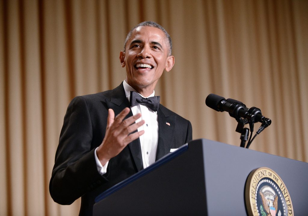 WASHINGTON, DC - APRIL 25: President Barack Obama speaks at the annual White House Correspondent's Association Gala at the Washington Hilton hotel April 25, 2015 in Washington, D.C. The dinner is an annual event attended by journalists, politicians and celebrities. (Photo by Olivier Douliery-Pool/Getty Images)